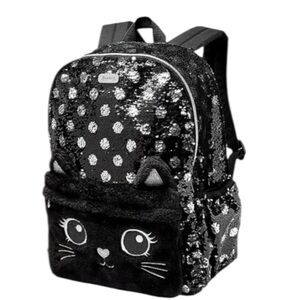 Justice Girls Cat Kitty Flip SEQuin Backpack